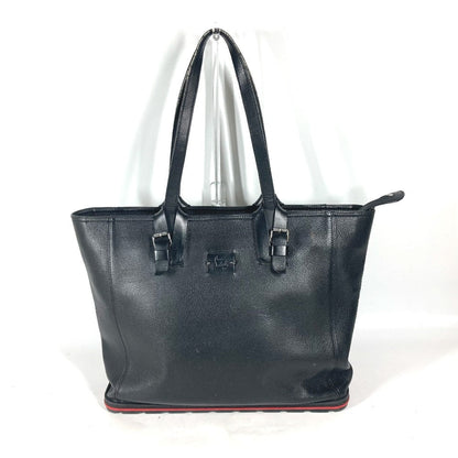 Christian Louboutin Tote Bag leather black Kabyker Small Logo Badge mens(Unisex) Used Authentic