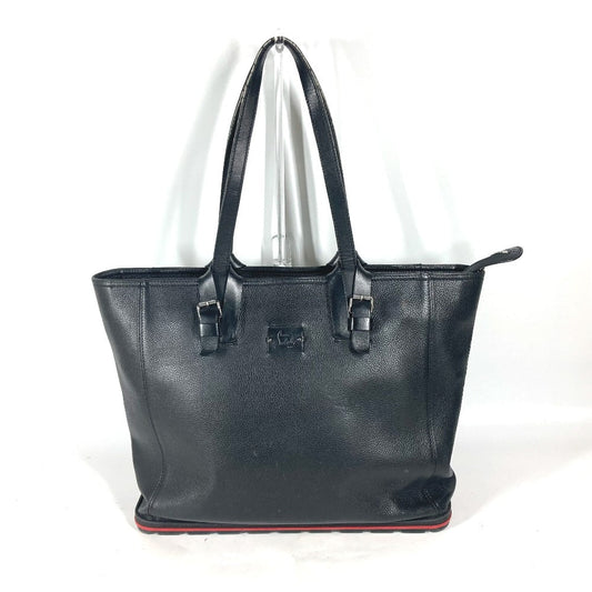 Christian Louboutin Tote Bag leather black Kabyker Small Logo Badge mens(Unisex) Used Authentic