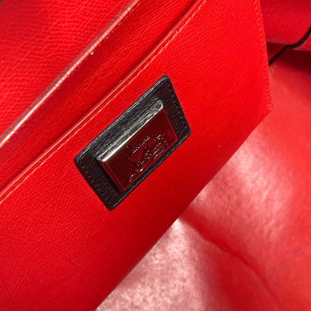 Christian Louboutin Tote Bag leather black Kabyker Small Logo Badge mens(Unisex) Used Authentic