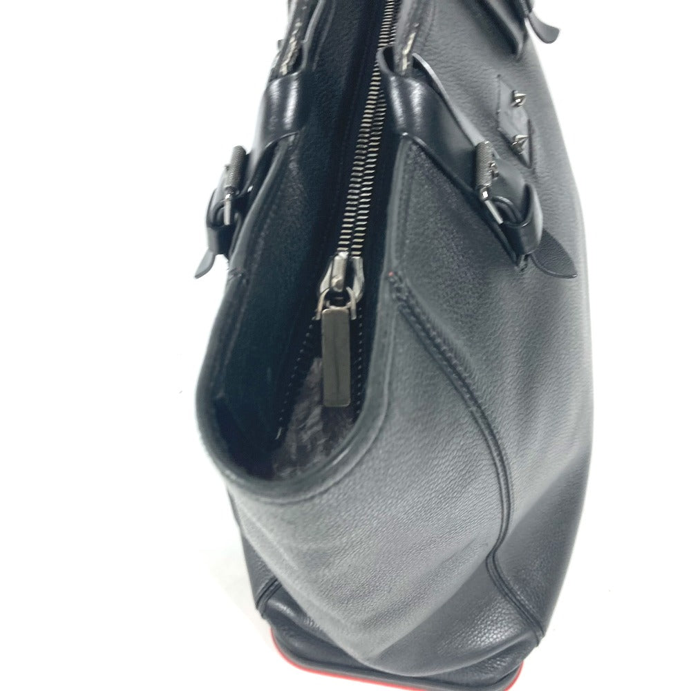 Christian Louboutin Tote Bag leather black Kabyker Small Logo Badge mens(Unisex) Used Authentic