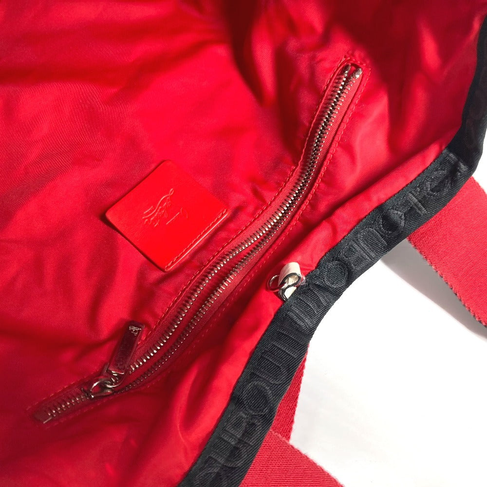Christian Louboutin Shoulder Bag Nylon Red logo