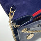 Christian Louboutin Shoulder Bag Patent leather Navy Chain bag, 2WAY bag, clutch bag, flap logo riviera