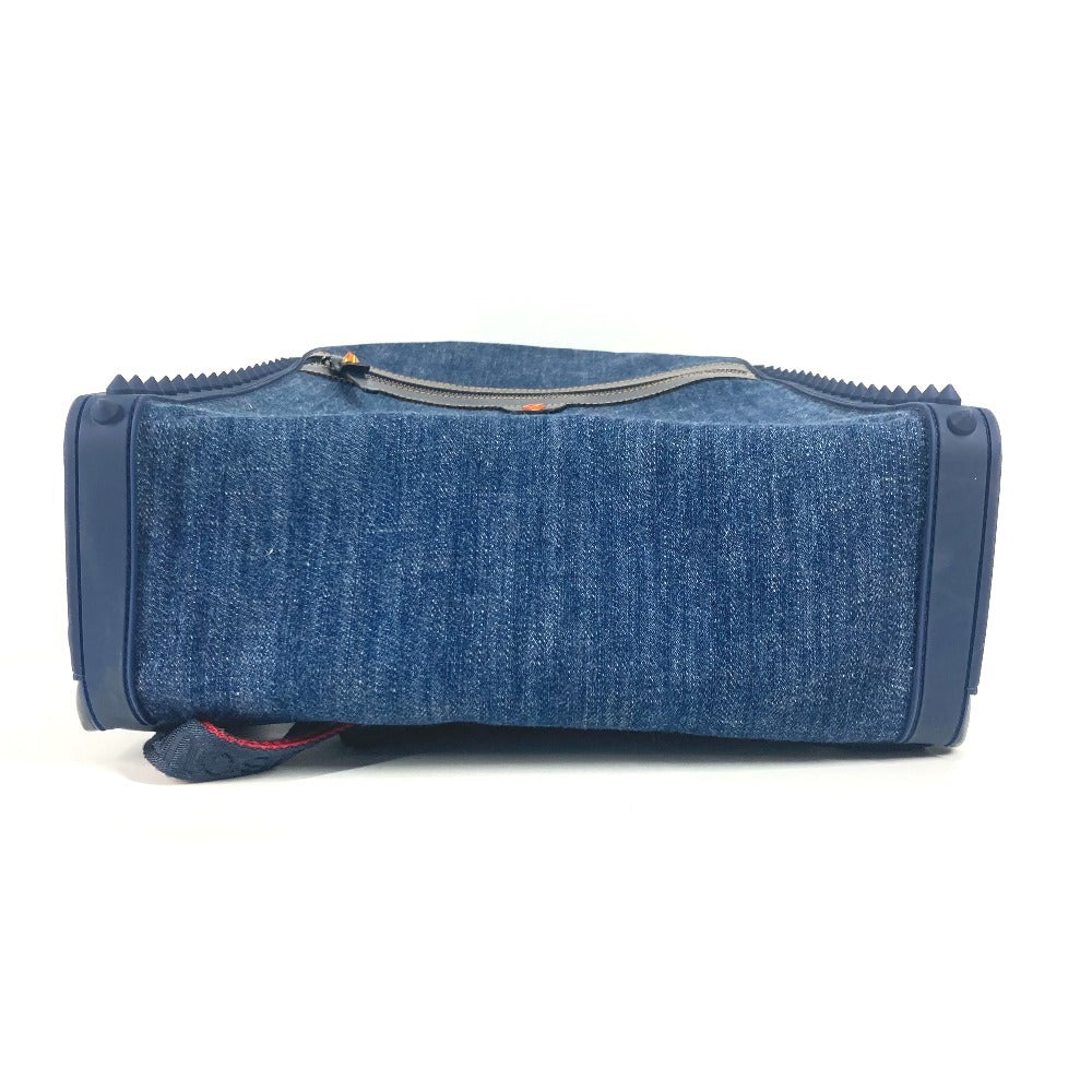 Christian Louboutin Backpack denim blue logo studs