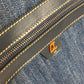 Christian Louboutin Backpack denim blue logo studs