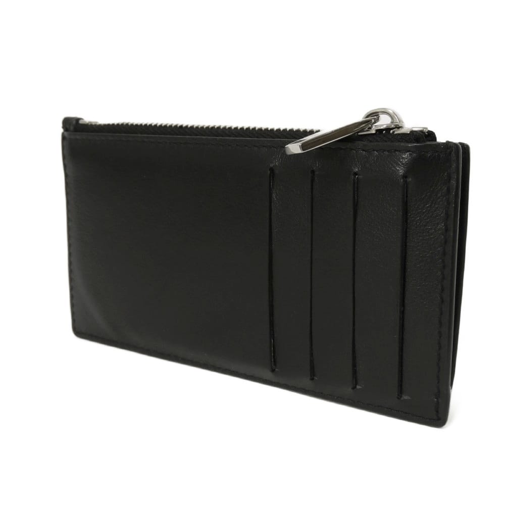 Dior Coin case 2ESBC250VPD_H03E Smooth scarf skin black Oblique Galaxy Zip card holder