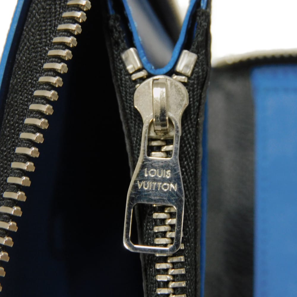 LOUIS VUITTON Long Wallet Purse N64436 Damier Graffit Canvas x Cowhide Leather blue Damier Graphite Zippy Wallet Vertical