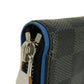LOUIS VUITTON Long Wallet Purse N64436 Damier Graffit Canvas x Cowhide Leather blue Damier Graphite Zippy Wallet Vertical