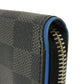 LOUIS VUITTON Long Wallet Purse N64436 Damier Graffit Canvas x Cowhide Leather blue Damier Graphite Zippy Wallet Vertical