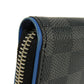 LOUIS VUITTON Long Wallet Purse N64436 Damier Graffit Canvas x Cowhide Leather blue Damier Graphite Zippy Wallet Vertical