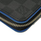 LOUIS VUITTON Long Wallet Purse N64436 Damier Graffit Canvas x Cowhide Leather blue Damier Graphite Zippy Wallet Vertical