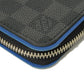 LOUIS VUITTON Long Wallet Purse N64436 Damier Graffit Canvas x Cowhide Leather blue Damier Graphite Zippy Wallet Vertical