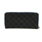 LOUIS VUITTON Long Wallet Purse N64436 Damier Graffit Canvas x Cowhide Leather blue Damier Graphite Zippy Wallet Vertical