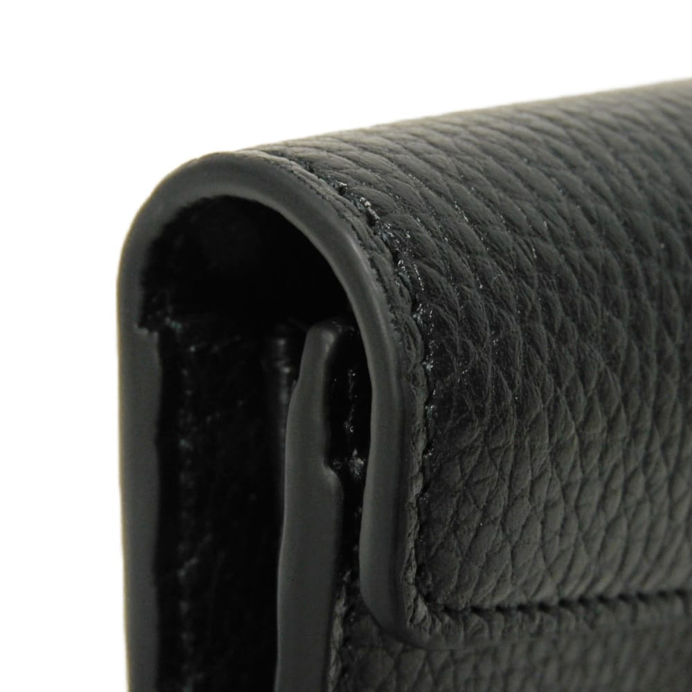 GUCCI Long Wallet Purse 779776 A7M0T 1000 Calf leather (embossed) black Double G GG Marmont Continental Wallet