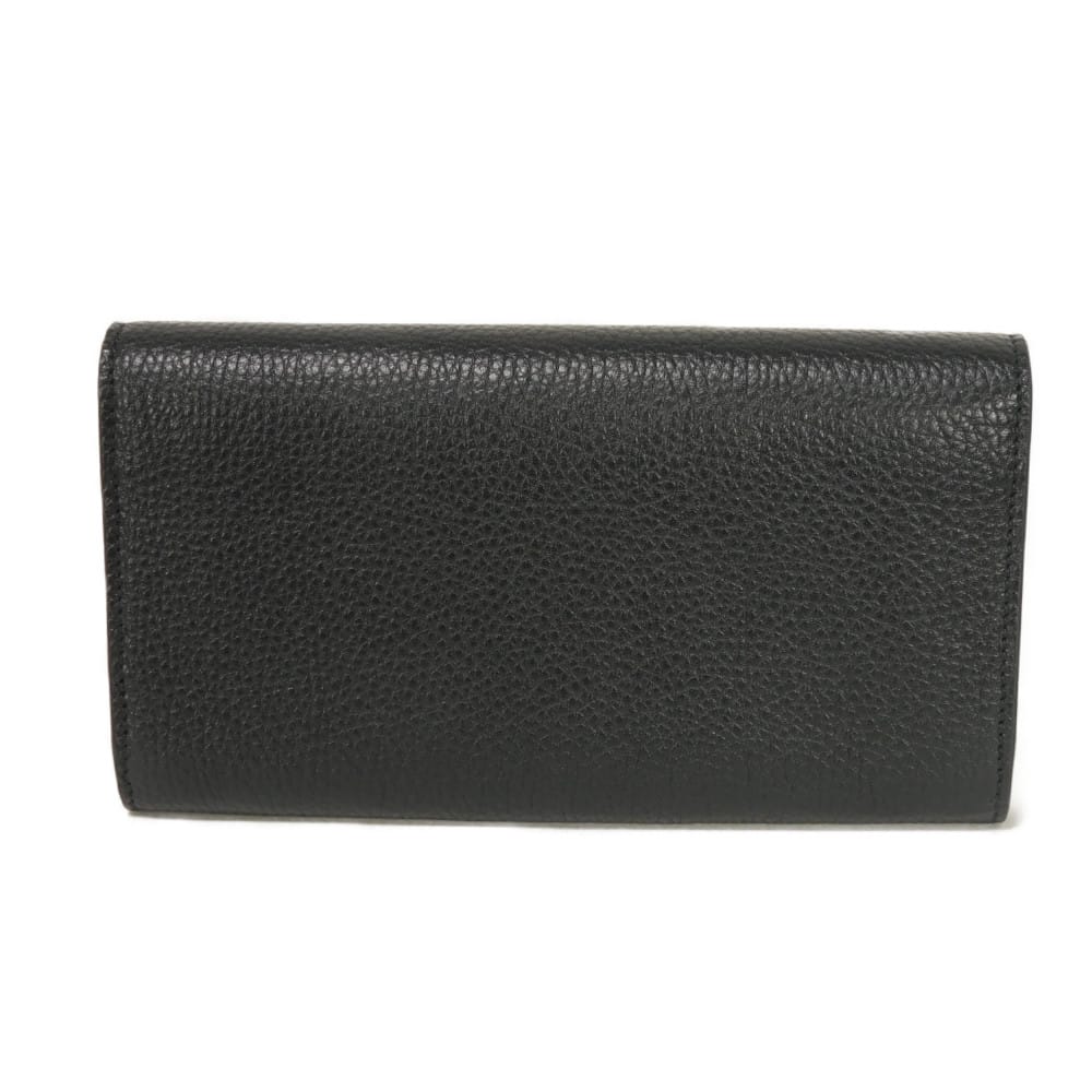 GUCCI Long Wallet Purse 779776 A7M0T 1000 Calf leather (embossed) black Double G GG Marmont Continental Wallet