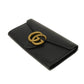 GUCCI Long Wallet Purse 779776 A7M0T 1000 Calf leather (embossed) black Double G GG Marmont Continental Wallet