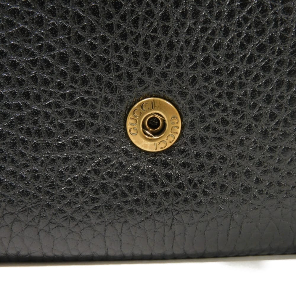 GUCCI Long Wallet Purse 779776 A7M0T 1000 Calf leather (embossed) black Double G GG Marmont Continental Wallet