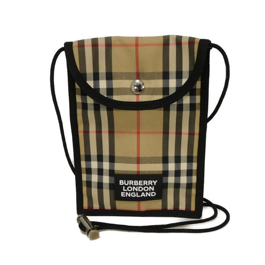 BURBERRY Shoulder Bag 8026664 cotton beige logo rubber Nova check phone case