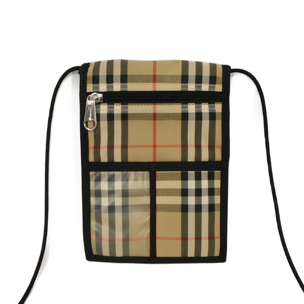 BURBERRY Shoulder Bag 8026664 cotton beige logo rubber Nova check phone case