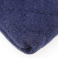 CHANEL Pouch cotton Navy Chain pochette