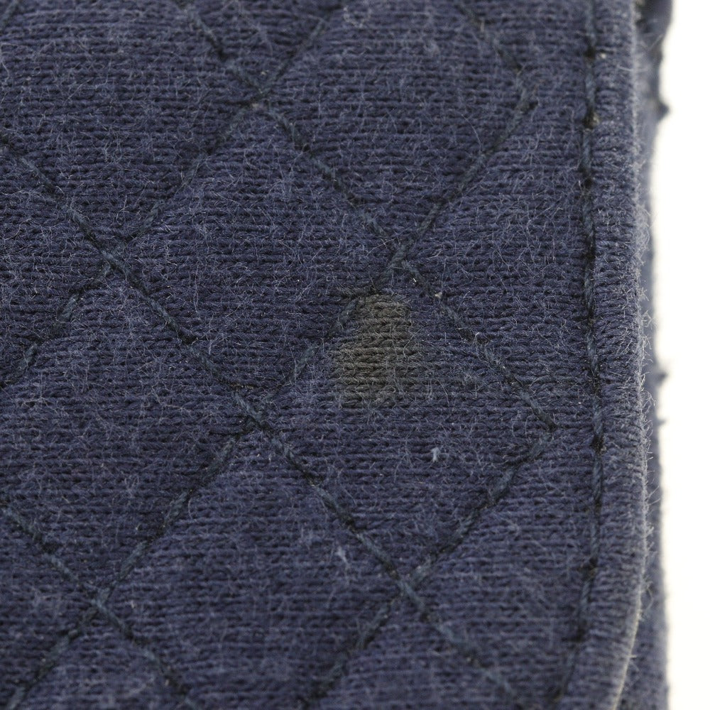 CHANEL Pouch cotton Navy Chain pochette