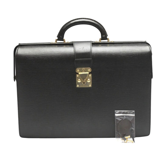 LOUIS VUITTON Business bag M54352 Epi Leather black Briefcase Epi Fermoire mens Used Authentic