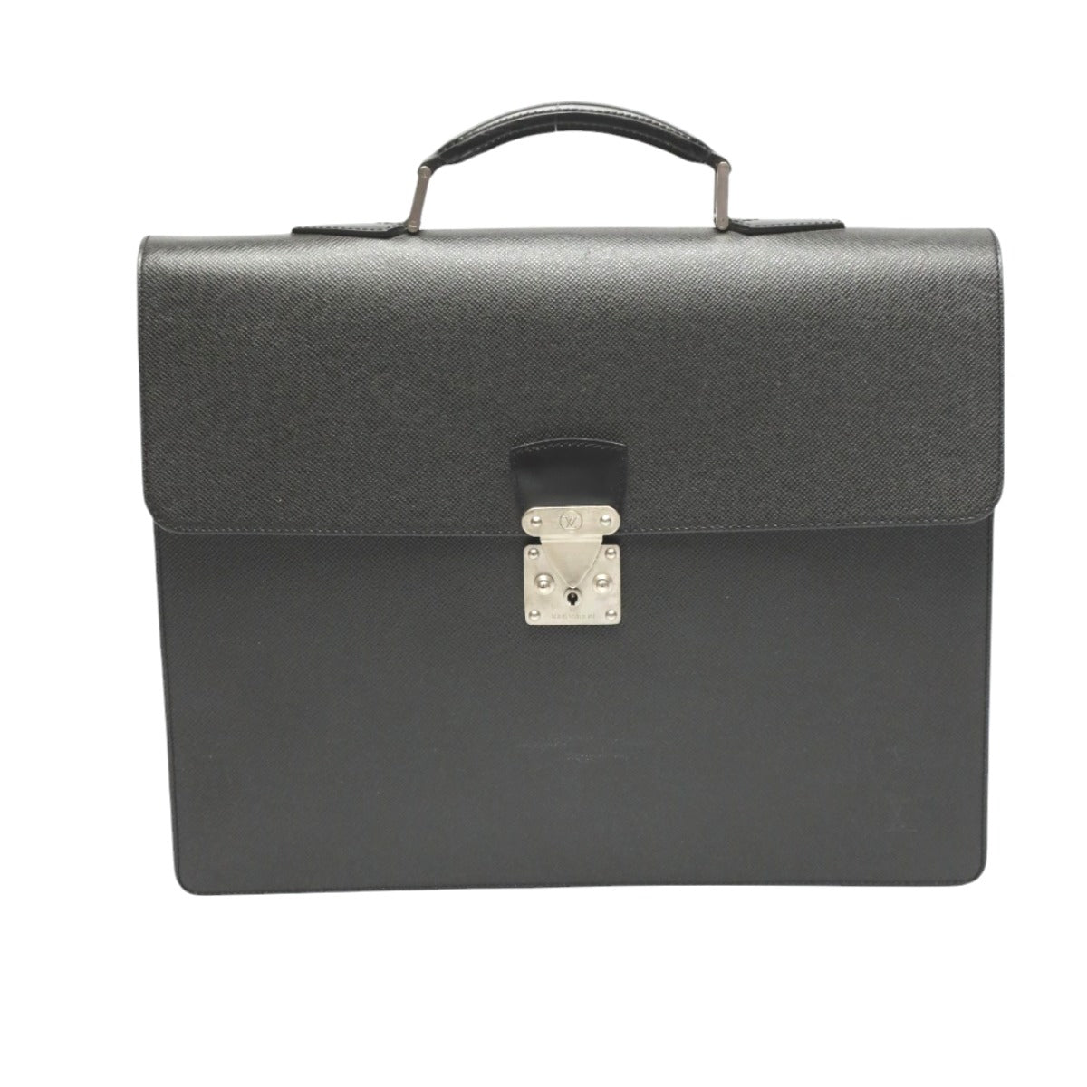 LOUIS VUITTON Handbag M30032 Taiga black Documents bag Taiga Serviet Moskova mens Used Authentic