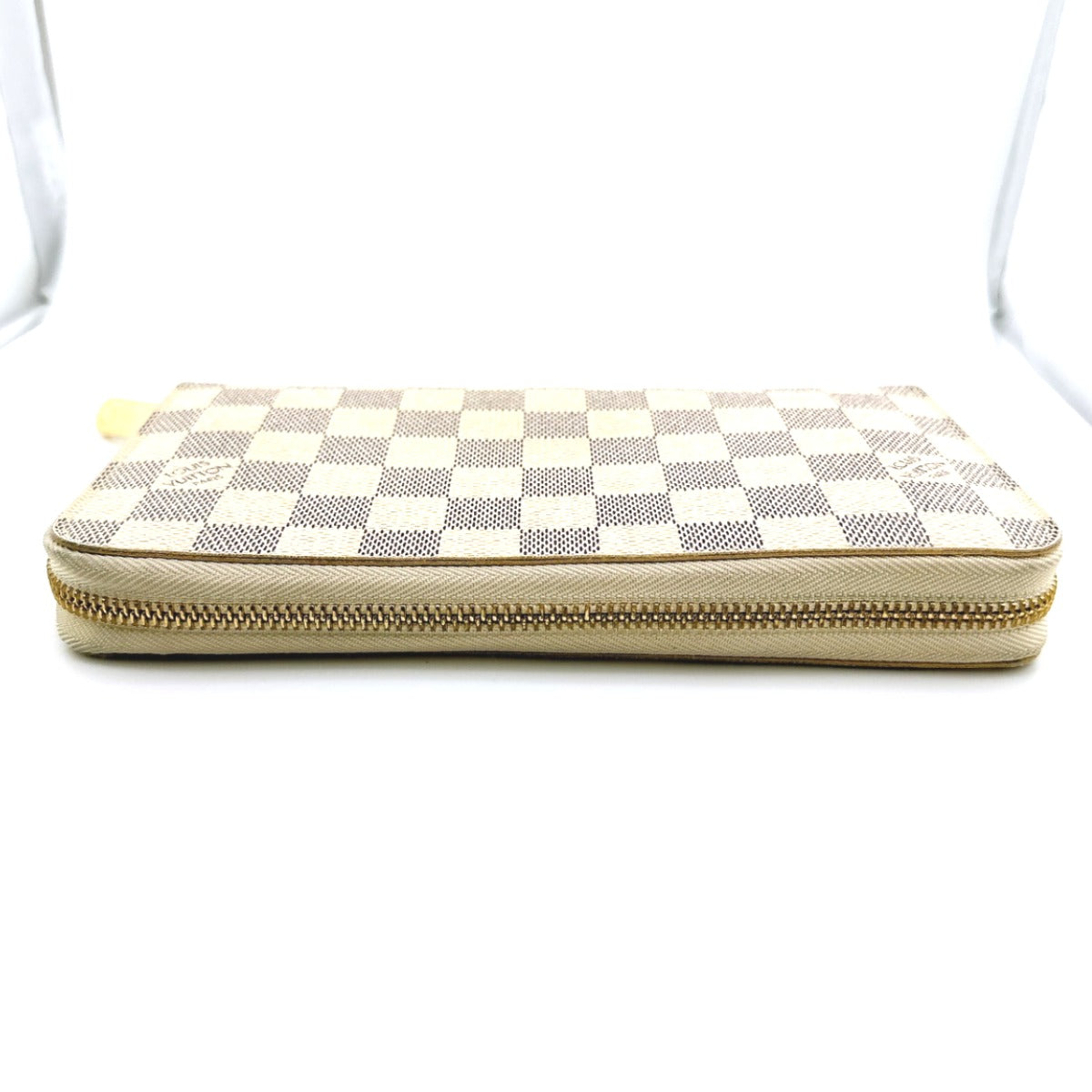 LOUIS VUITTON Long Wallet Purse N60012 Damier canvas white Zip Around long wallet Damier Azur Zippy Organizer unisex(Unisex) Used Authentic