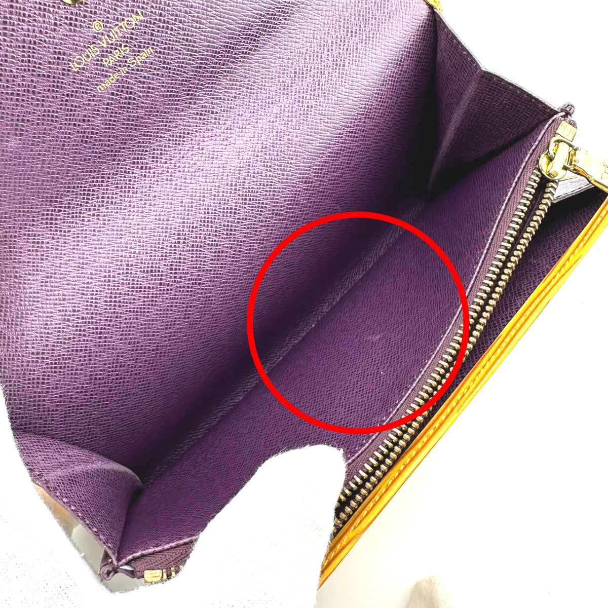 LOUIS VUITTON Long Wallet Purse ‚l63579 Epi Leather yellow Trifold purse Epi Porto Mon Credit Women Used Authentic