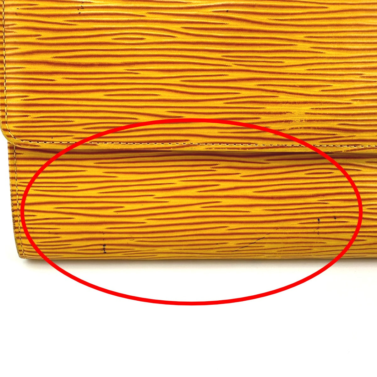 LOUIS VUITTON Long Wallet Purse ‚l63579 Epi Leather yellow Trifold purse Epi Porto Mon Credit Women Used Authentic