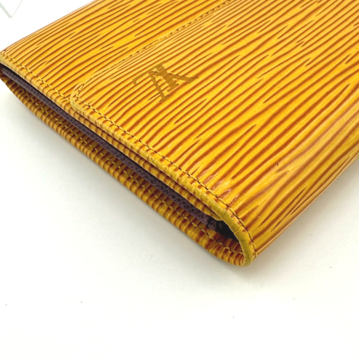 LOUIS VUITTON Long Wallet Purse ‚l63579 Epi Leather yellow Trifold purse Epi Porto Mon Credit Women Used Authentic