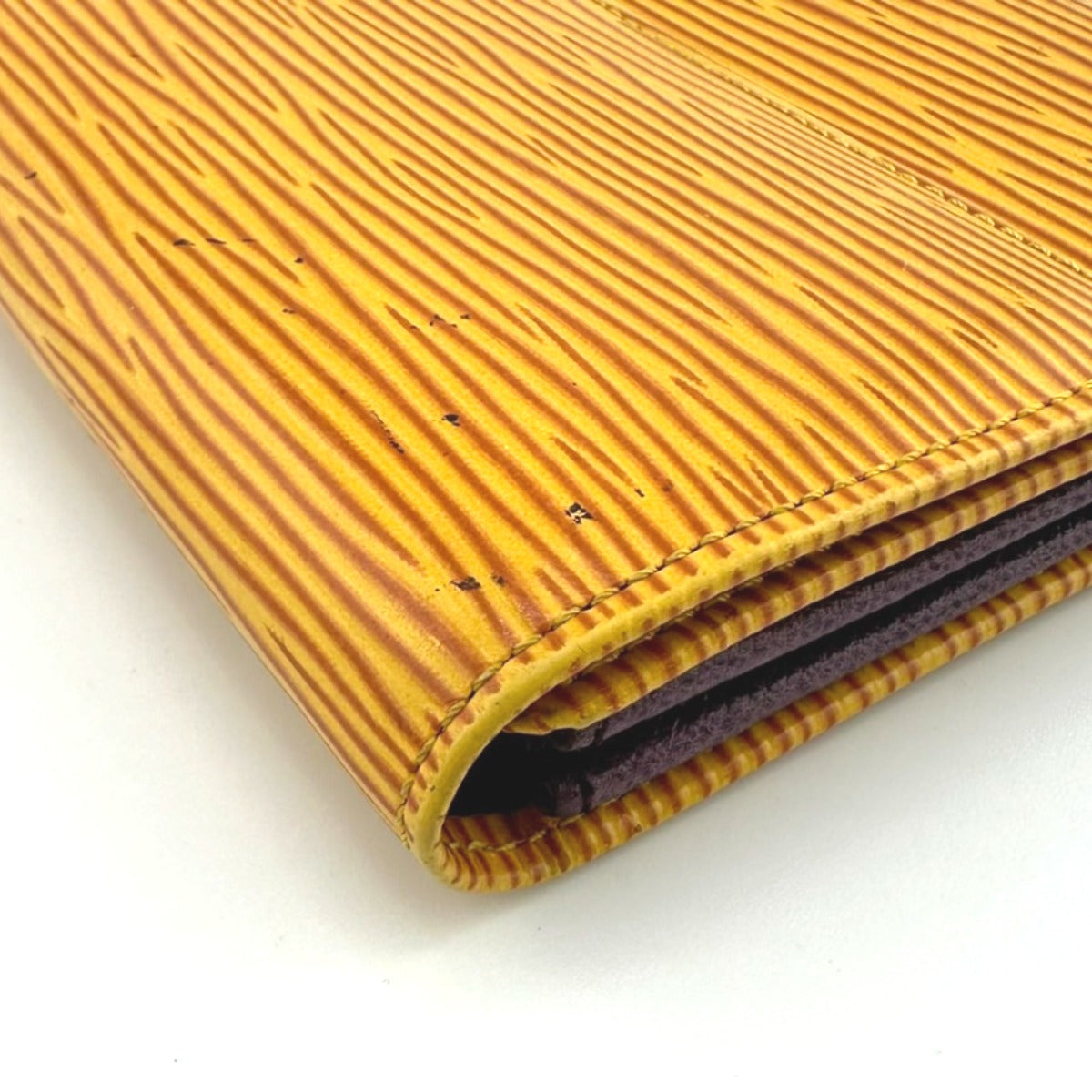 LOUIS VUITTON Long Wallet Purse ‚l63579 Epi Leather yellow Trifold purse Epi Porto Mon Credit Women Used Authentic