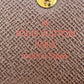 LOUIS VUITTON Long Wallet Purse N63209 Damier canvas Brown Zip Around Damier Portefeuille Sara Women Used Authentic