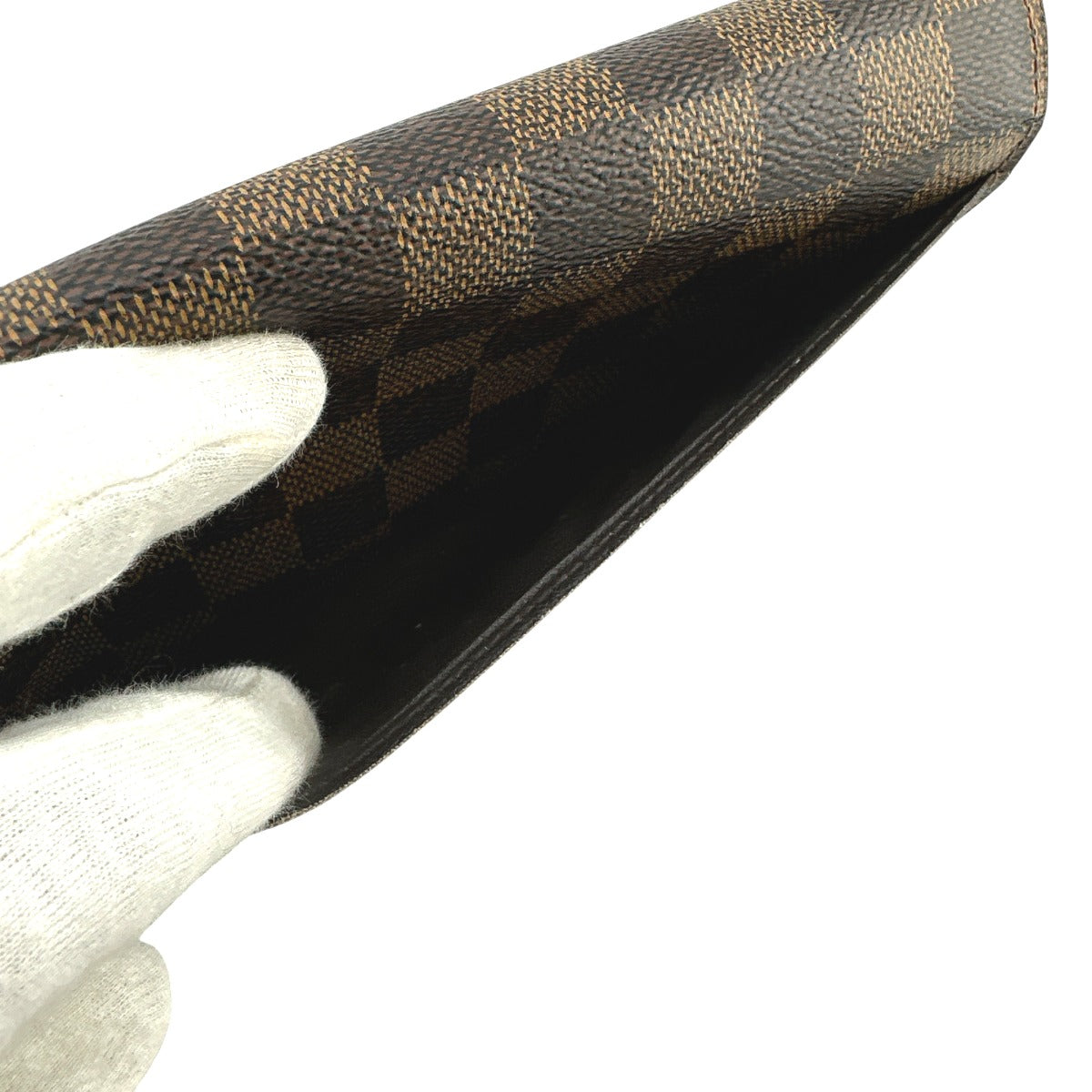 LOUIS VUITTON Long Wallet Purse N63209 Damier canvas Brown Zip Around Damier Portefeuille Sara Women Used Authentic