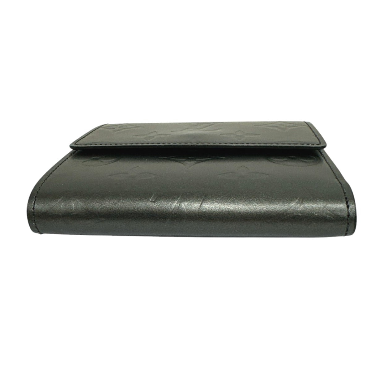 LOUIS VUITTON Bifold Wallet M65112 Monogram mat Noir Wallet with card pocket Monogram Porte Monnaie Billets Cartes Credit unisex(Unisex) Used Authentic