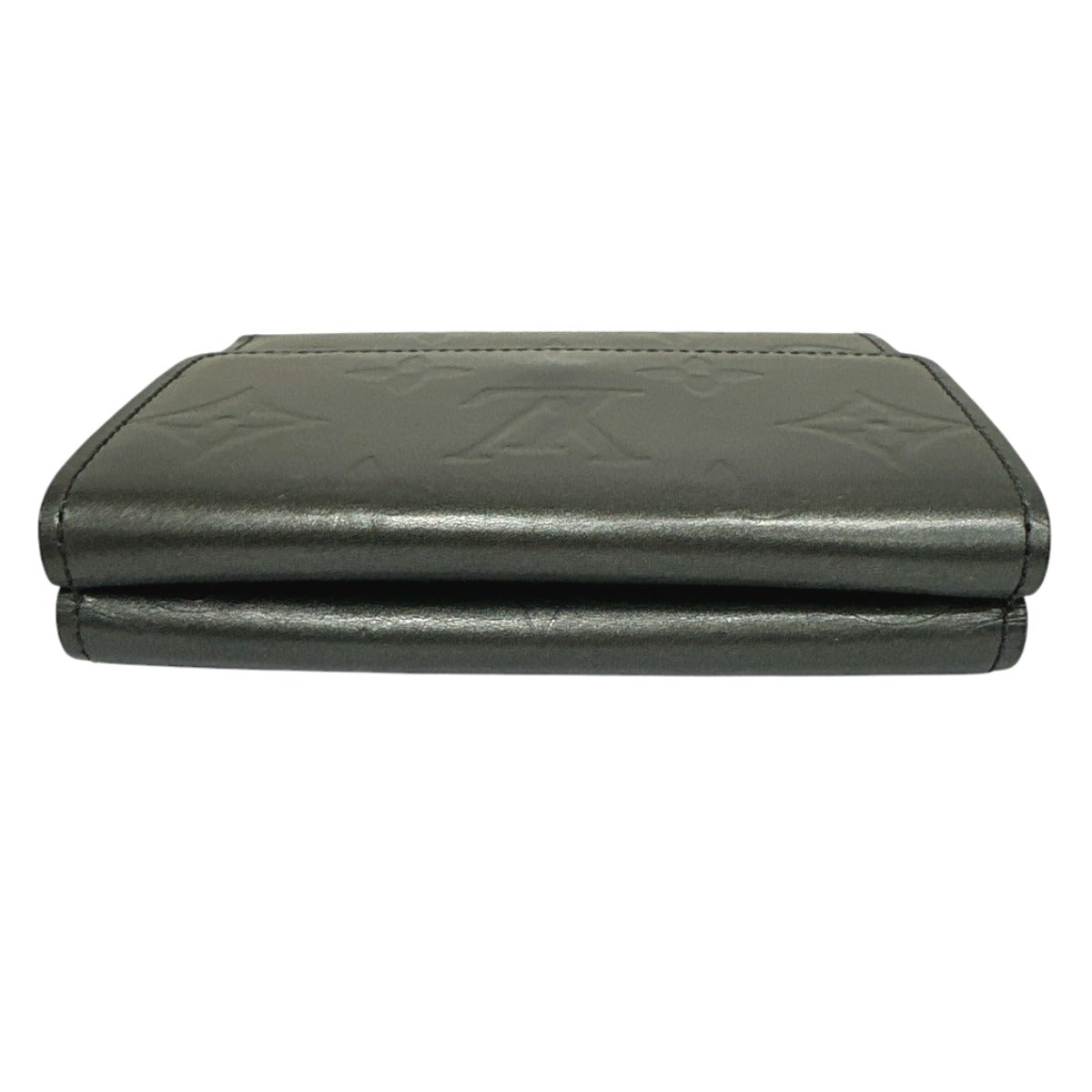 LOUIS VUITTON Bifold Wallet M65112 Monogram mat Noir Wallet with card pocket Monogram Porte Monnaie Billets Cartes Credit unisex(Unisex) Used Authentic