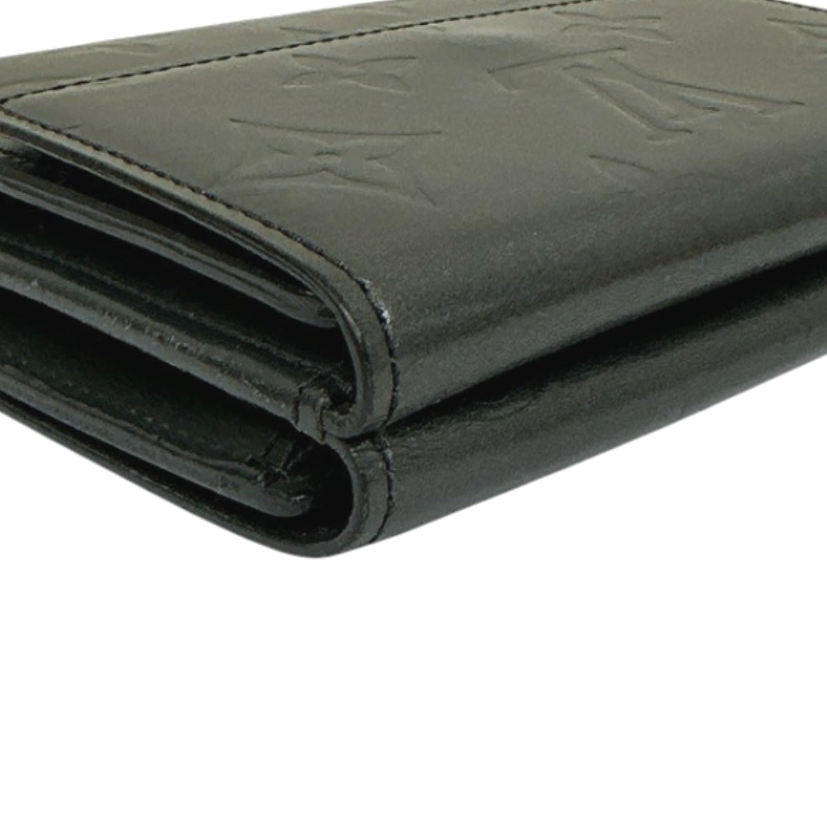 LOUIS VUITTON Bifold Wallet M65112 Monogram mat Noir Wallet with card pocket Monogram Porte Monnaie Billets Cartes Credit unisex(Unisex) Used Authentic