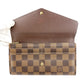 LOUIS VUITTON Long Wallet Purse N63209 Damier canvas Ebene Zip Around Damier Portefeuille Sara Women Used Authentic