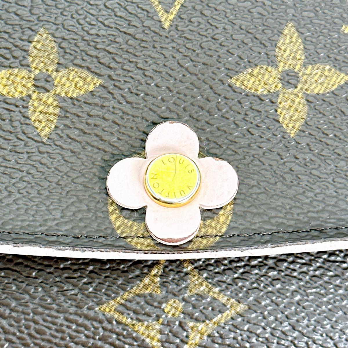 LOUIS VUITTON Long Wallet Purse M64202 Monogram canvas Brown Long Wallet Purse Monogram Portefeuille Emily Women Used Authentic