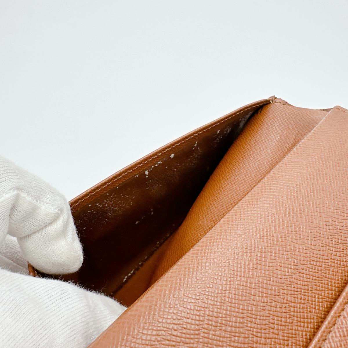 LOUIS VUITTON Tri-fold wallet M61202 Monogram canvas Brown Tri-fold wallet Monogram Porto Tresor Etuis unisex(Unisex) Used Authentic