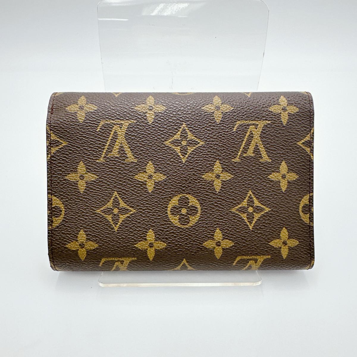 LOUIS VUITTON Tri-fold wallet M61202 Monogram canvas Brown Tri-fold wallet Monogram Porto Tresor Etuis unisex(Unisex) Used Authentic