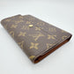 LOUIS VUITTON Tri-fold wallet M61202 Monogram canvas Brown Tri-fold wallet Monogram Porto Tresor Etuis unisex(Unisex) Used Authentic