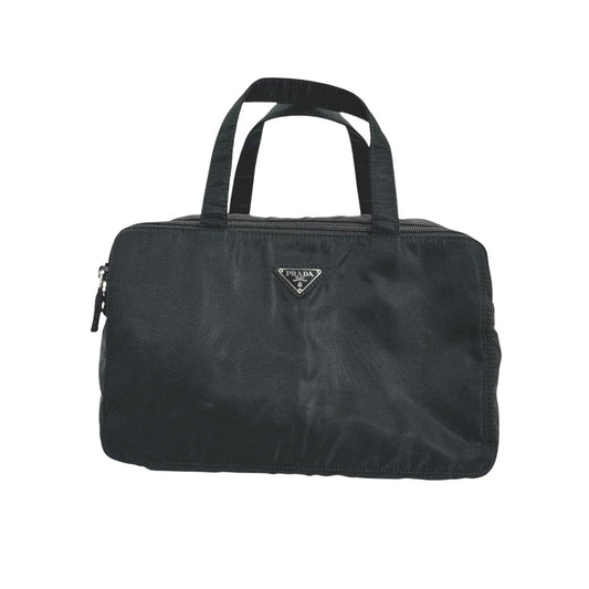 PRADA Handbag Nylon black Handbag Nylon Women Used Authentic
