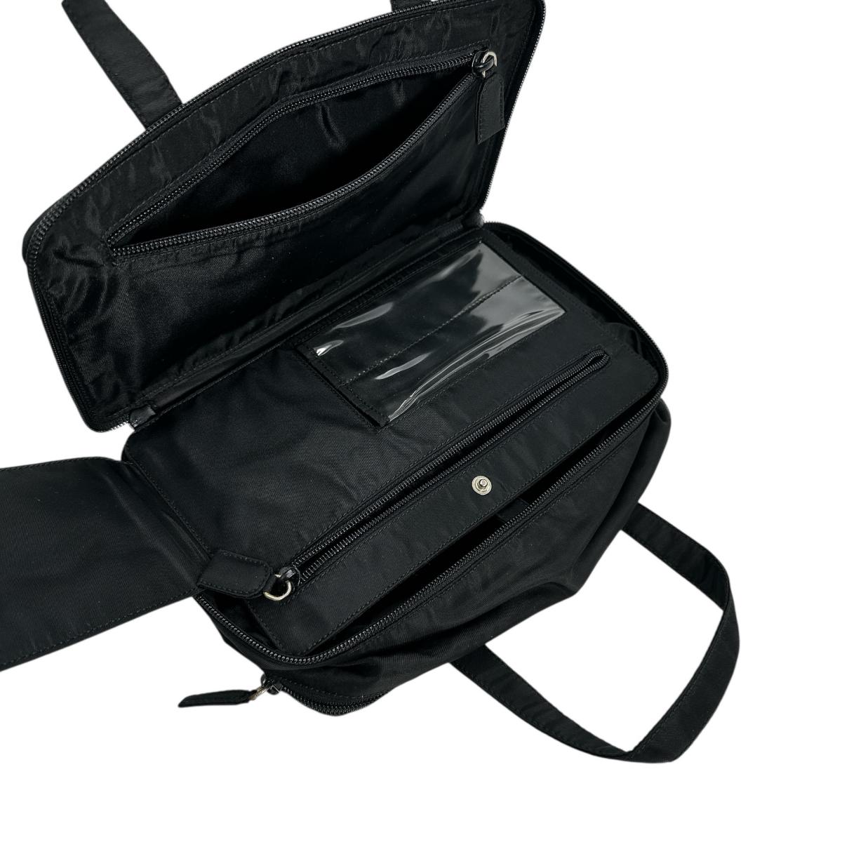 PRADA Handbag Nylon black Handbag Nylon Women Used Authentic