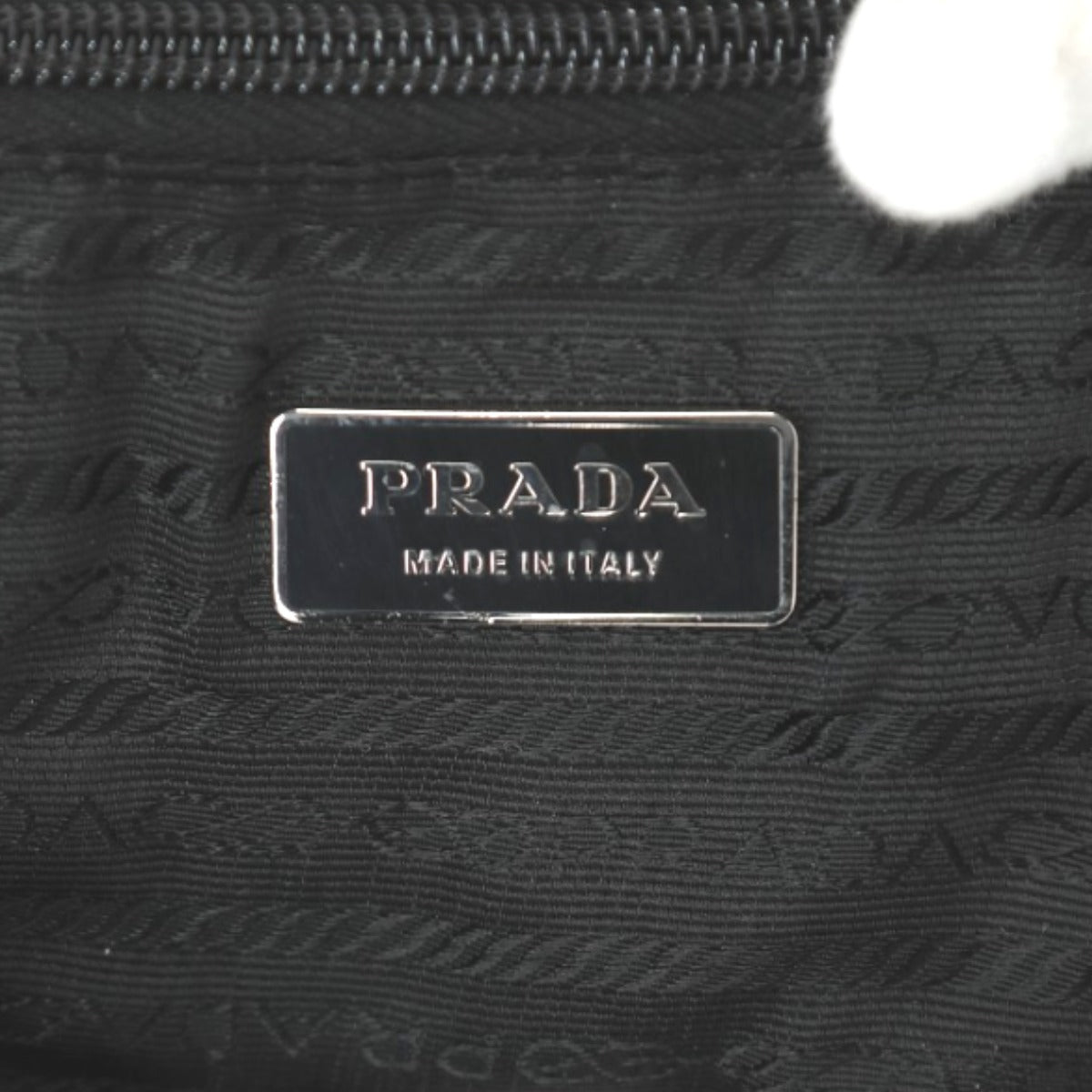 PRADA Boston Duffel bag VS0352 Nylon black Travel bag one belt back