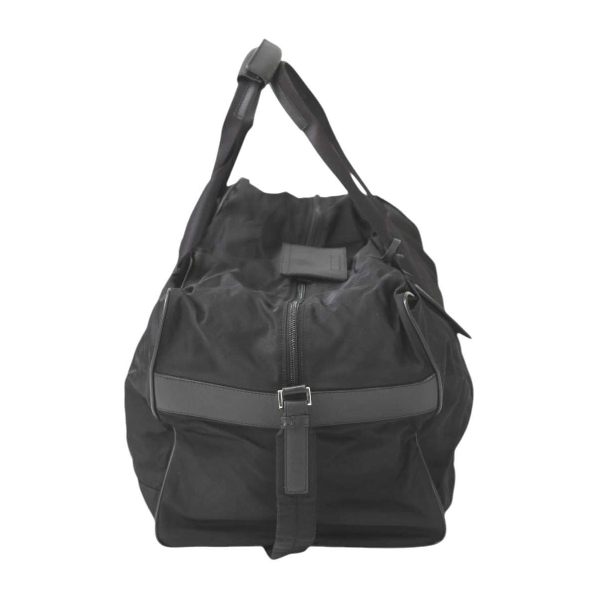 PRADA Boston Duffel bag VS0352 Nylon black Travel bag one belt back