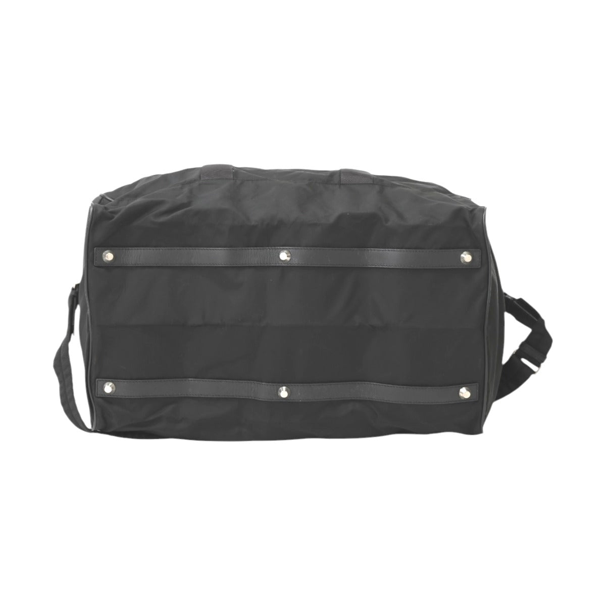 PRADA Boston Duffel bag VS0352 Nylon black Travel bag one belt back