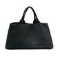 PRADA Tote Bag IBG642 canvas black L size Kanapa GM Women L Used Authentic