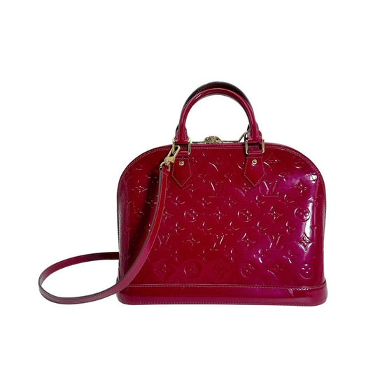LOUIS VUITTON Handbag M91770 Monogram Vernis Rose and Ding Vernis Alma PM