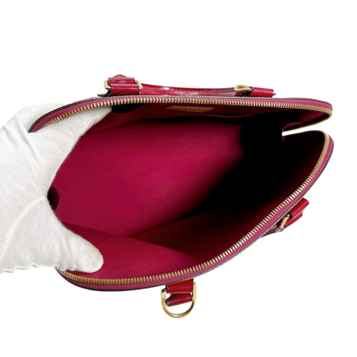 LOUIS VUITTON Handbag M91770 Monogram Vernis Rose and Ding Vernis Alma PM