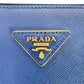 PRADA Handbag 1BA786 leather blue Sapphiano Galleria